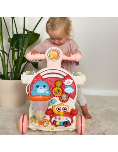 WOOPIE BABY 4in1: Schiebewagen, Lauflernwagen, Tisch, Roller, Tretroller