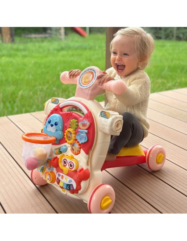 WOOPIE BABY 4in1: Schiebewagen, Lauflernwagen, Tisch, Roller, Tretroller