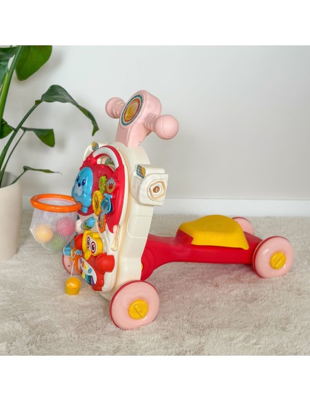 WOOPIE BABY 4in1: Schiebewagen, Lauflernwagen, Tisch, Roller, Tretroller