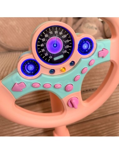 Interactive pink WOOPIE steering wheel - lights and sounds