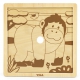 VIGA Poręczne Drewniane Puzzle Owieczka 9 elementów