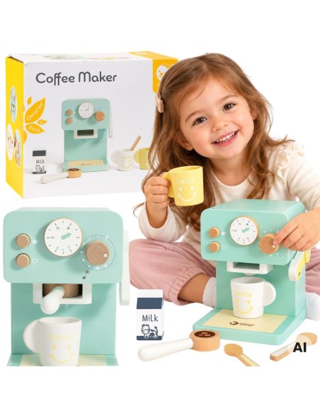 Holz-Kaffeemaschine CLASSIC WORLD 7-tlg. Set für Kinder