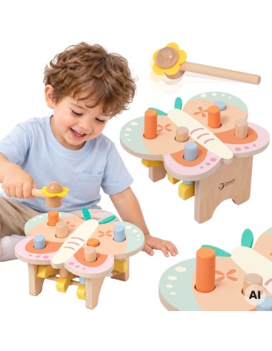 CLASSIC WORLD Montessori Pastel Butterfly Hammer