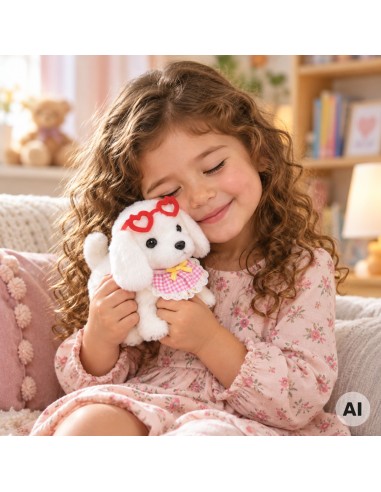 Woopie Plush Dog on a Leash with Accessories - Care Set