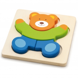 VIGA Pierwsze drewniane Puzzle maluszka Biedronka