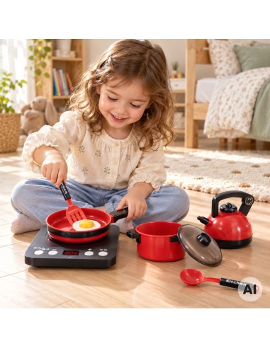 WOOPIE XXL Kitchen for Children - Set of 36 Accessories and Pots