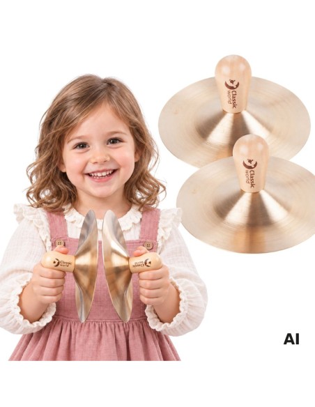 CLASSIC WORLD EDU Musical Cymbals 15 cm for Children - 2 pcs.