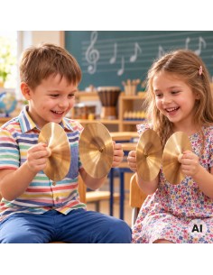 CLASSIC WORLD EDU Musical Cymbals 15 cm for Children - 2 pcs. 2