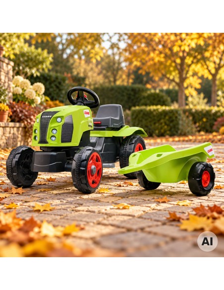 FALK žaidimų traktorius Claas Arion 470 su priekaba ir gaubtu 2-6 metų