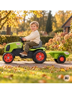 FALK Claas Arion 470 Pedal Tractor with Trailer and Bonnet 2-6 Years 2