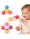 WOOPIE BABY Kosmischer Spinner Pop-it, 3-tlg., rosa – Sinnes-Spielzeug