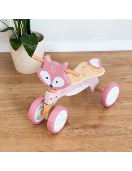 Wooden Fox Ride-On VIGA PolarB - Schiebefahrzeug auf 4 Rädern ab 12 m