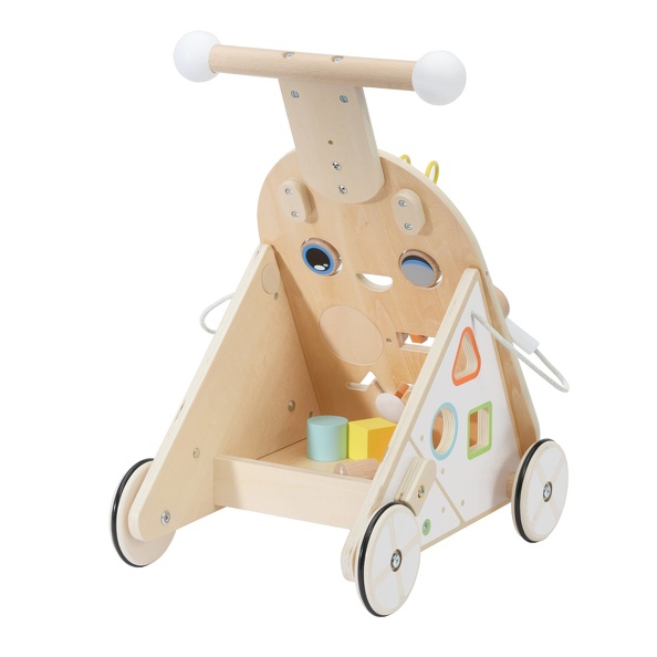Chodzik pchacz 4w1 robot walker dla dzieci ksylofon lustro sorter
