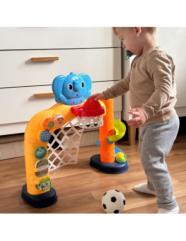 Interaktives Tor & Basketballkorb 2in1 für Kinder WOOPIE