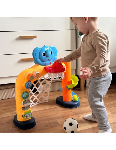 Interaktives Tor & Basketballkorb 2in1 für Kinder WOOPIE