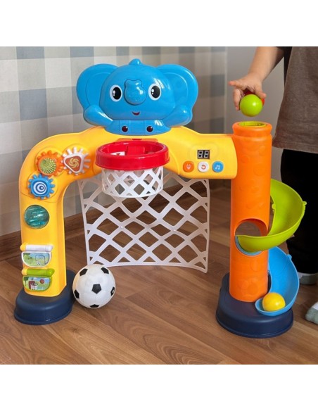 Interaktives Tor & Basketballkorb 2in1 für Kinder WOOPIE