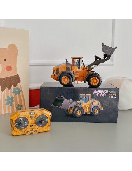RC Woopie statybinis krautuvas - 9 kanalai 2,4 GHz metalinės šviesos ir garsas