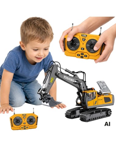 Woopie Excavator - Remote Controlled Metal Construction Machine