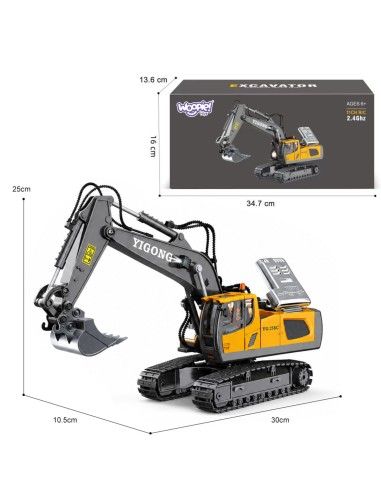 Koparka Woopie - Zdalnie Sterowana Metalowa Maszyna Budowlana