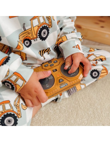 RC-Raupenbulldozer – 2,4-GHz-Fernsteuerung, Metall, Beleuchtung, Woopie-Sound