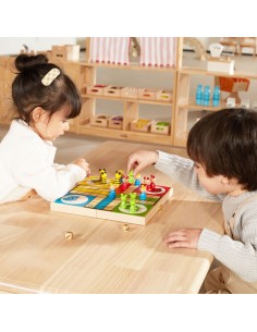 Drewniana gra Ludo Chińczyk Viga Toys 2