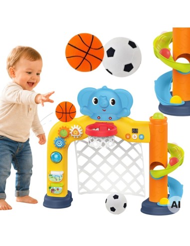 Interaktives Tor & Basketballkorb 2in1 für Kinder WOOPIE