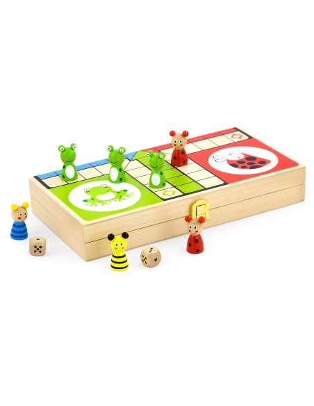 Wooden Chinese Game VIGA - Board Game with Animals 21 pcs.