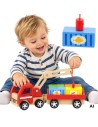 VIGA Wooden Crane with Containers - Fun and Education