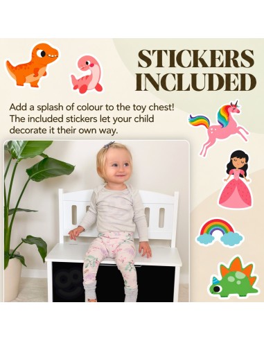 Tooky Toy Wooden Toy Chest - children's seat