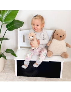 Medinė žaislų skrynia „Tooky Toy“ – vaikiška kėdutė 2