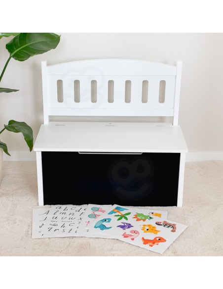 Tooky Toy Wooden Toy Chest - children's seat