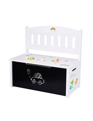 Tooky Toy Wooden Toy Chest - children's seat