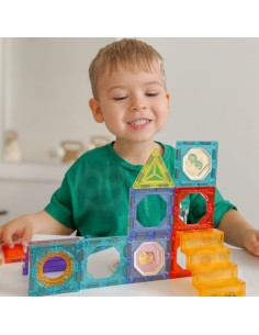 WOOPIE Klocki Magnetyczne Zestaw Zamek Pojazdy 71szt. 2