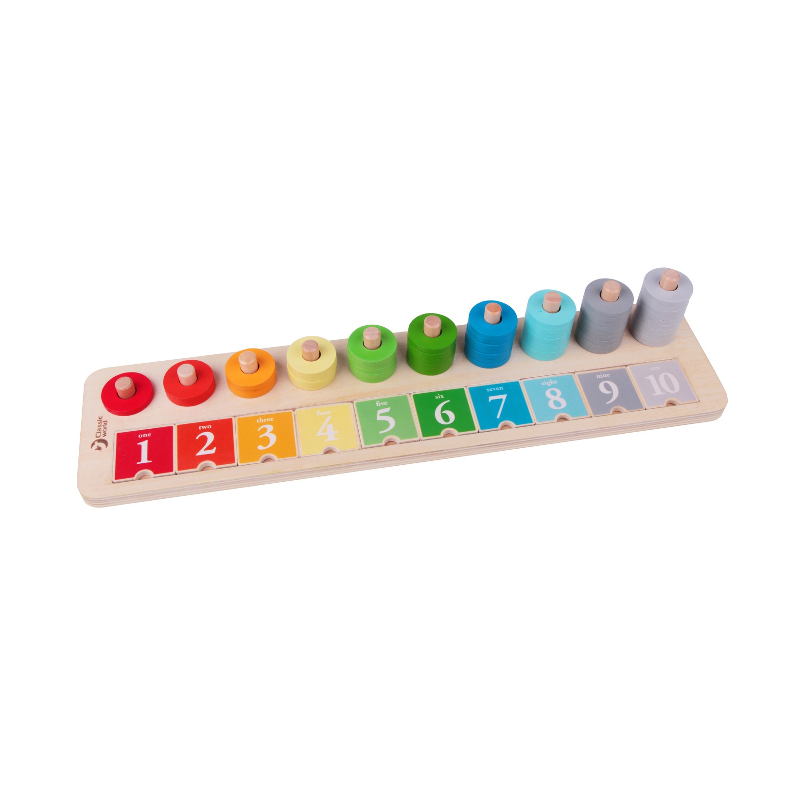 Układanka montessori klocki nauka liczenia i kolorów dla dzieci 66 el.