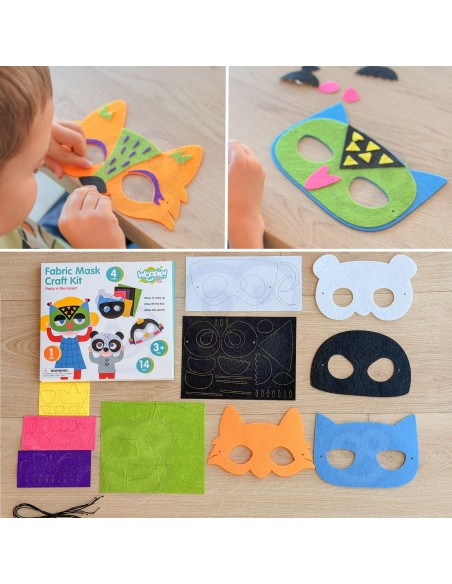 WOOPIE ART&FUN Zestaw Kreatywny Maski Filcowe 4 szt. DIY