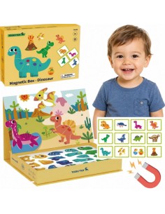 TOOKY TOY Dinosaurs Magnetic Puzzle - Puzzles for Children