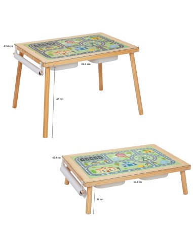 Woopie Wooden Activity Table - Chalkboard Map