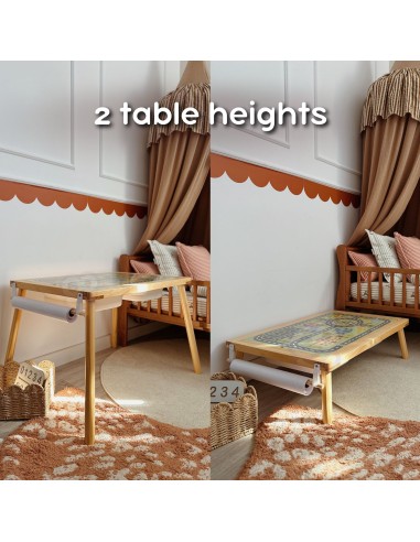 Woopie Wooden Activity Table - Chalkboard Map