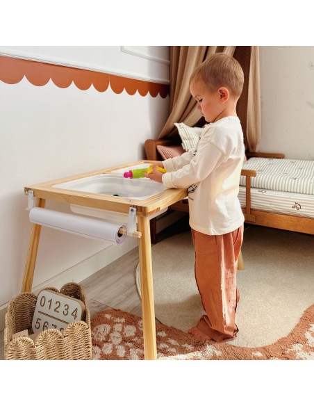 Woopie Wooden Activity Table - Chalkboard Map