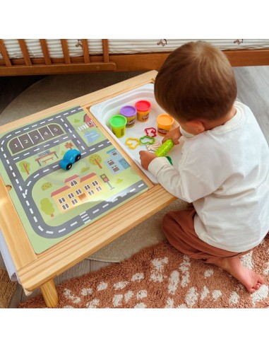 Woopie Wooden Activity Table - Chalkboard Map