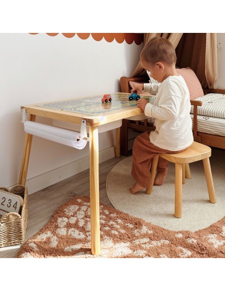 Woopie Wooden Activity Table - Chalkboard Map