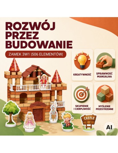 Brick Castle 3 in 1 307 pcs Construction Set