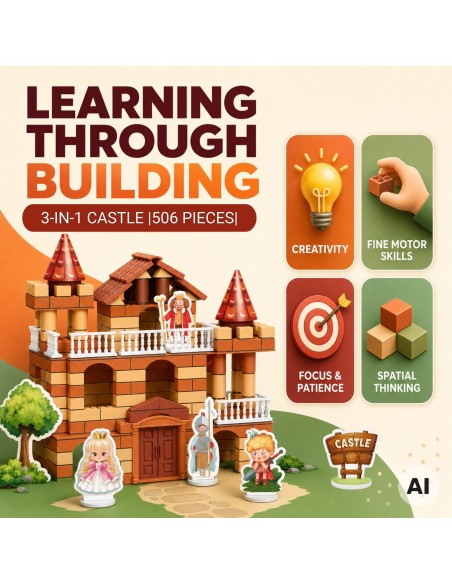 Brick Castle 3 in 1 307 pcs Construction Set
