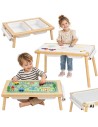 Woopie Wooden Activity Table - Chalkboard Map