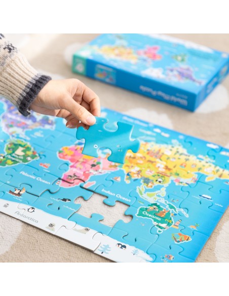 Puzzle Mapa Świata CLASSIC WORLD - Edukacyjna Zabawka Dla Dzieci