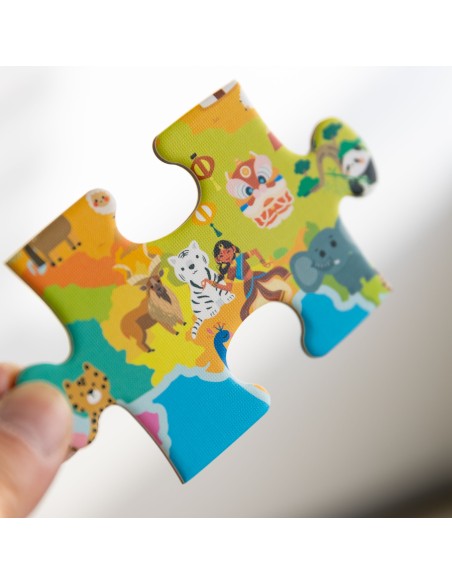 Puzzle Mapa Świata CLASSIC WORLD - Edukacyjna Zabawka Dla Dzieci