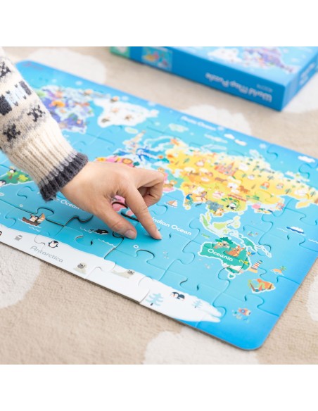 Puzzle Mapa Świata CLASSIC WORLD - Edukacyjna Zabawka Dla Dzieci