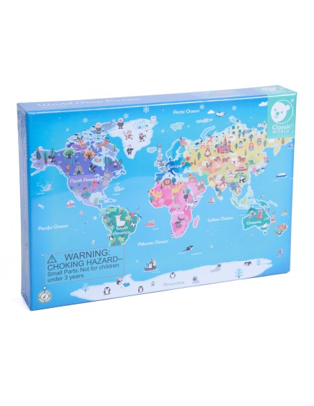 Puzzle Mapa Świata CLASSIC WORLD - Edukacyjna Zabawka Dla Dzieci