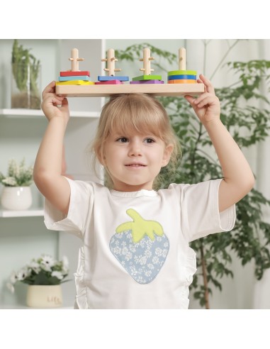 VIGA Drewniane klocki z sorterem kształtów Montessori - zabawa i nauka