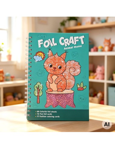 Rubbelaufkleber-Set aus glänzender Folie mit Tiermotiven – Woopie-Motive